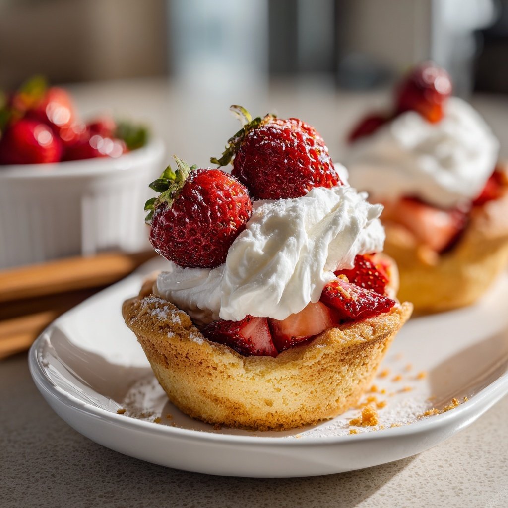 Strawberry Biscuit Dessert Cups