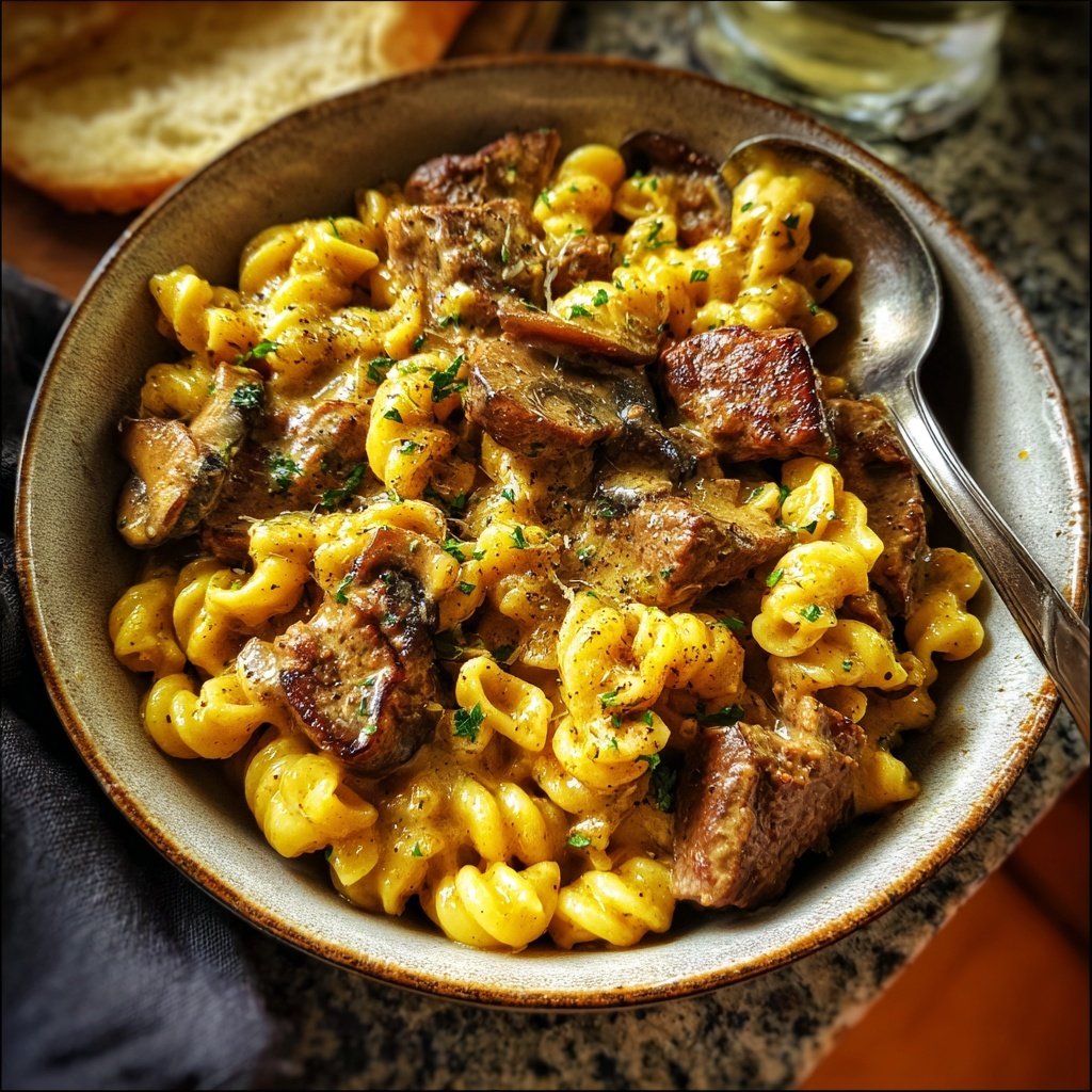 Creamy Beef And Mushroom Pasta