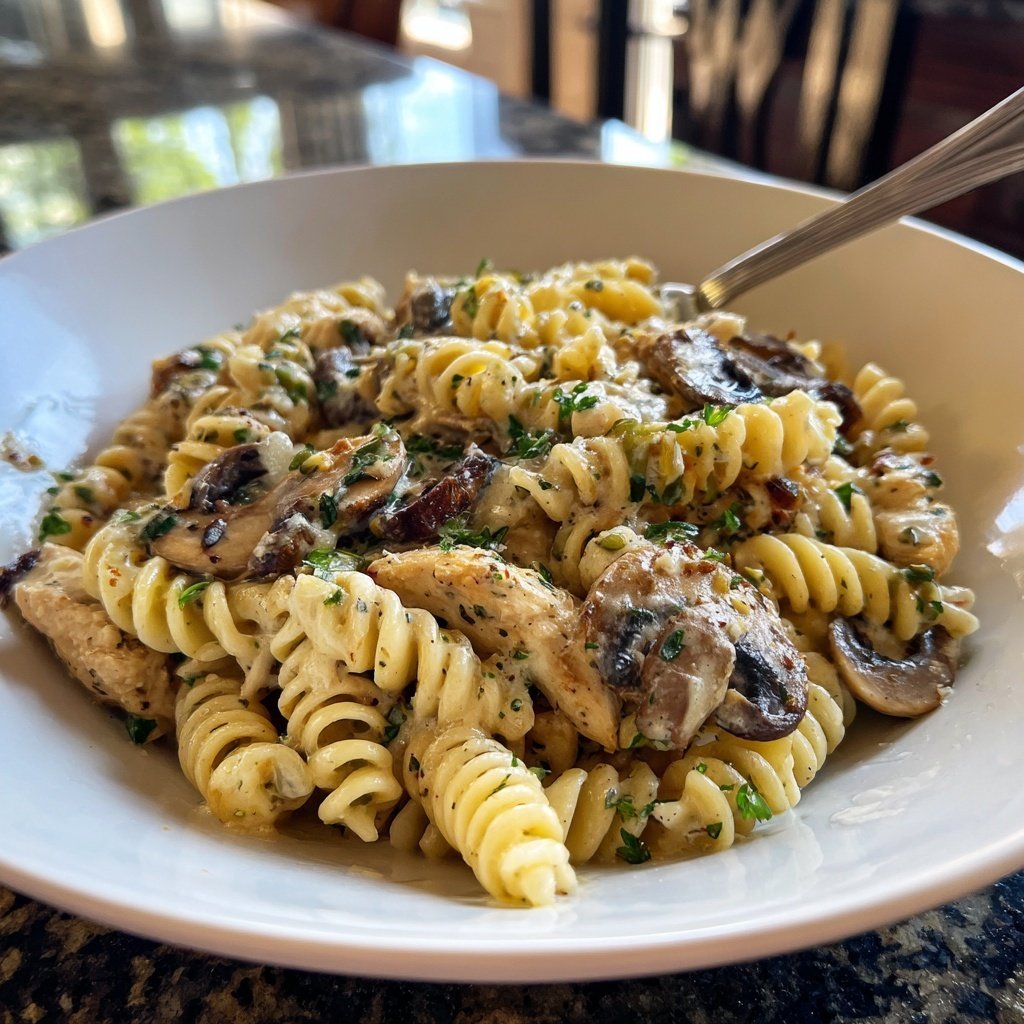 Creamy Mushroom Chicken Pasta