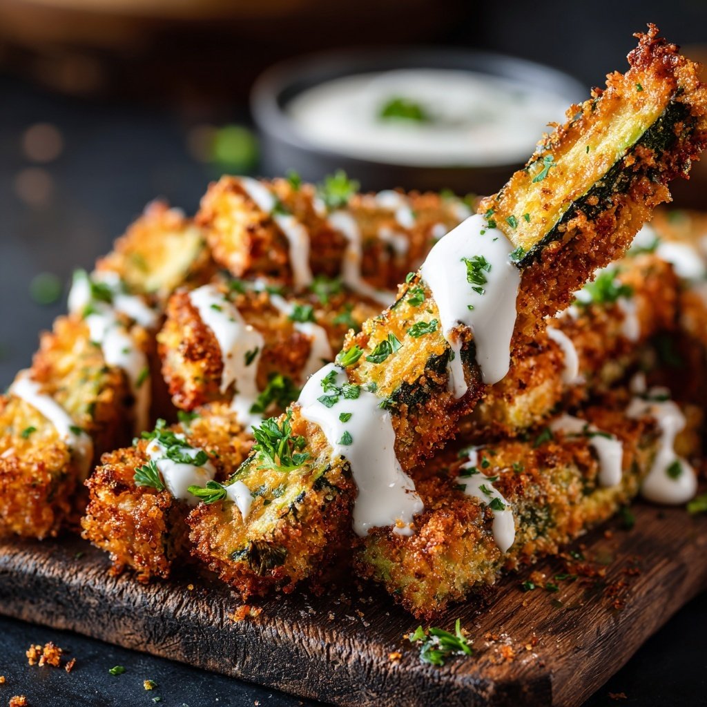 Super Bowl Food Baked Zucchini Fries