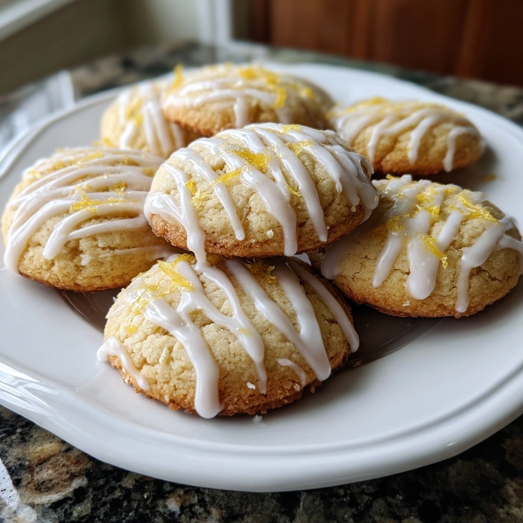 Spring Lemon Glazed Sugar Cookies