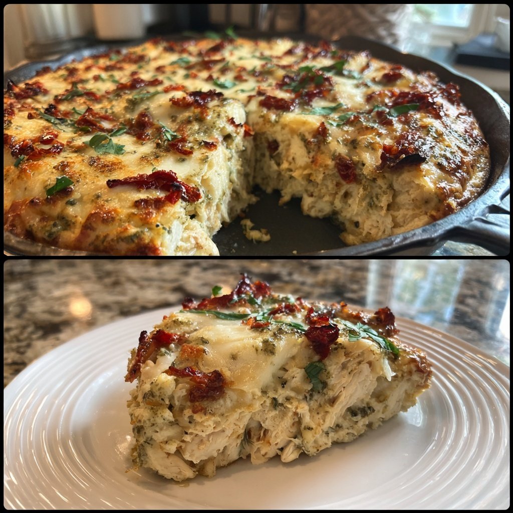 Creamy Pesto Chicken Bake