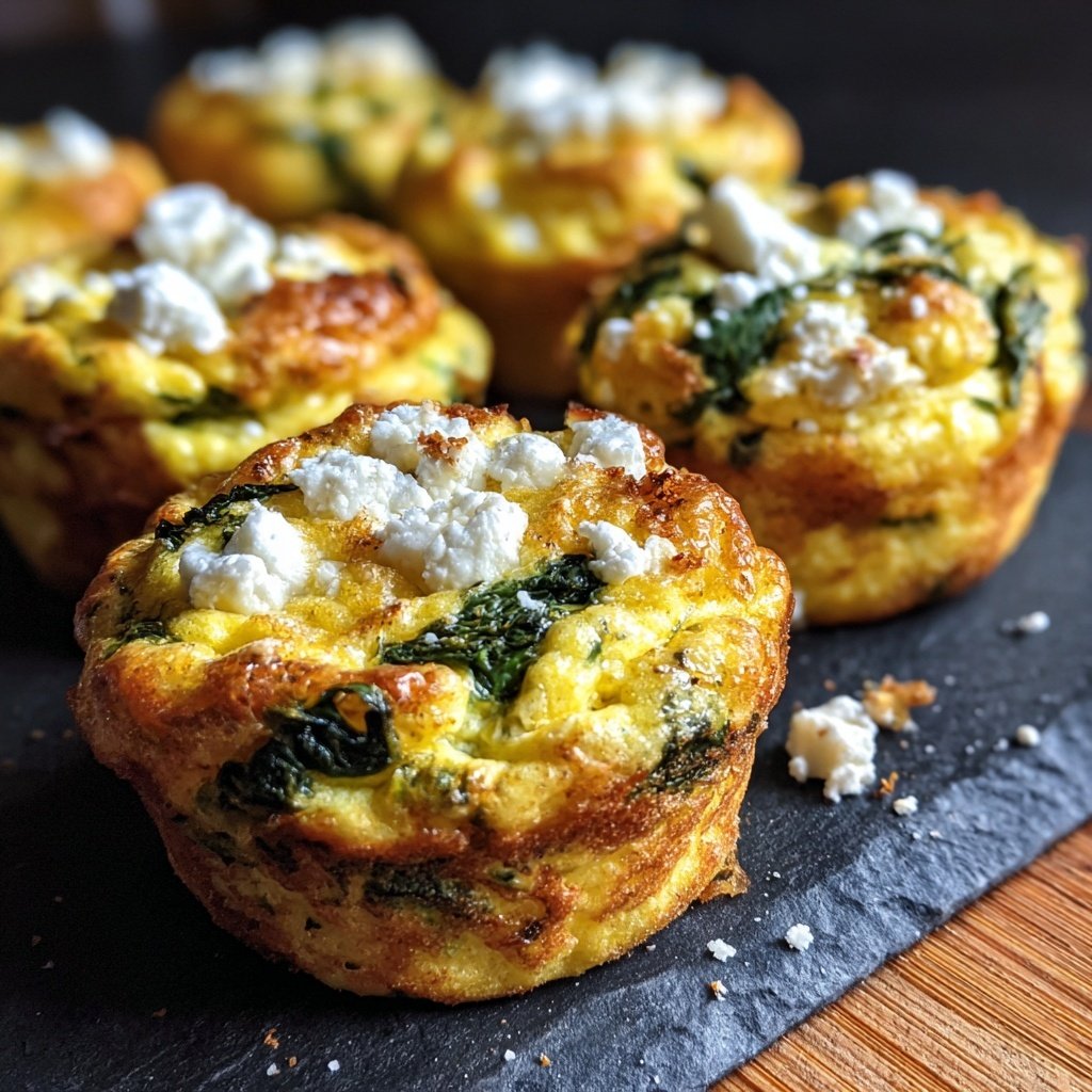Breakfast Spinach And Feta Egg Muffins