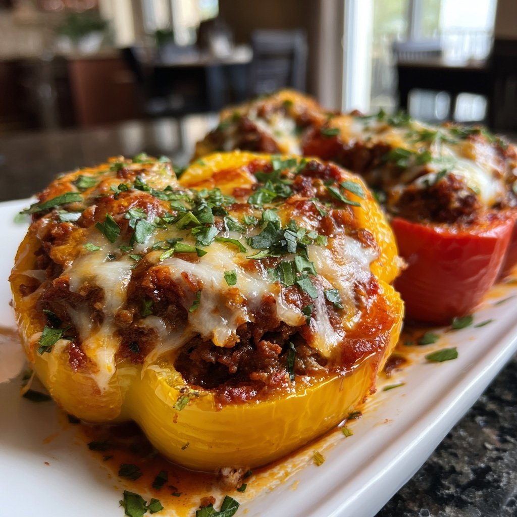 Roasted Stuffed Bell Peppers